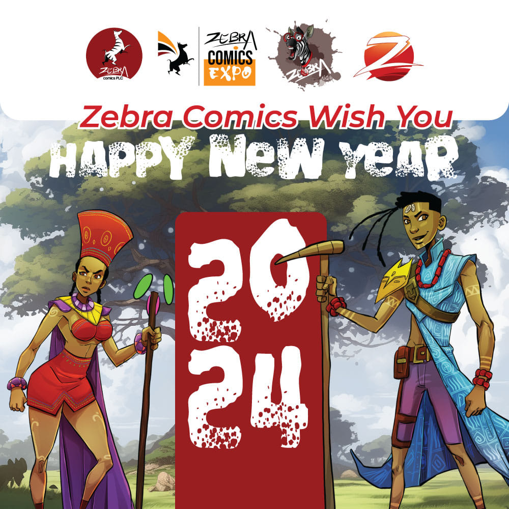 Zebra Comics Happy New 2024 with African Comics