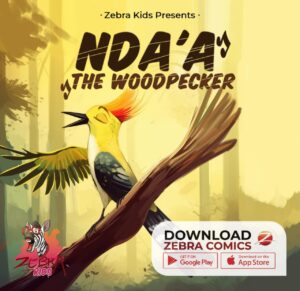 Nda’a the Woodpecker on Zebra Comics