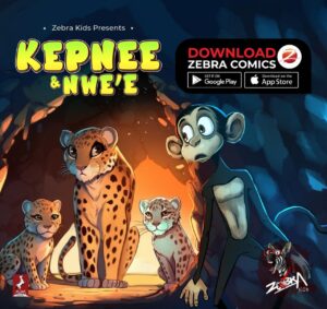 Kepnee and Nwe’e on Zebra Comics